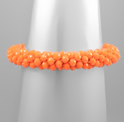 Orange Blead Cluster Bracelet