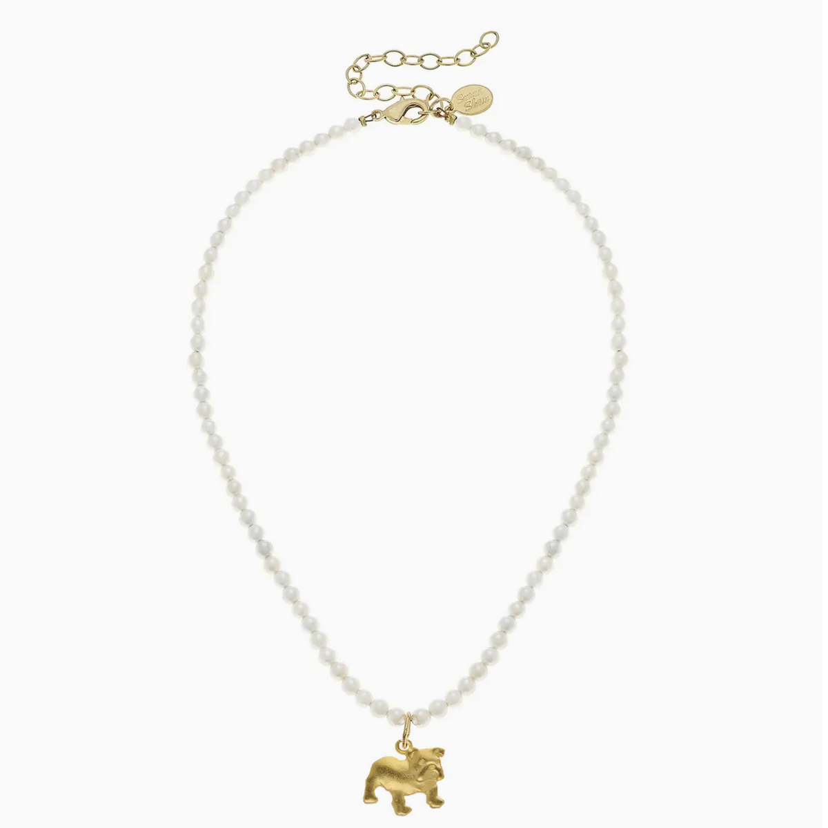 Alys Mini Bulldog Pearl Necklace by Susan Shaw