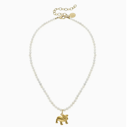 Alys Mini Bulldog Pearl Necklace by Susan Shaw