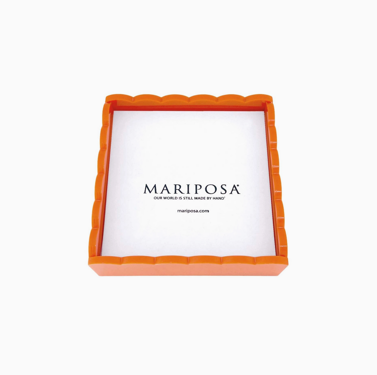 Orange Scallop Napkin Box