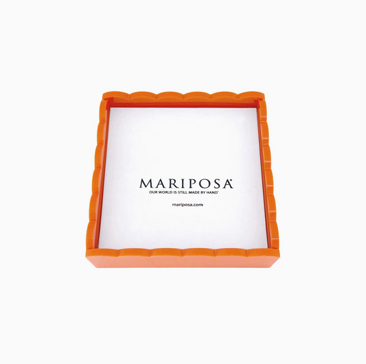 Orange Scallop Napkin Box