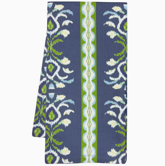Rosemary Stripe Indigo Tea Towel by Laura Park