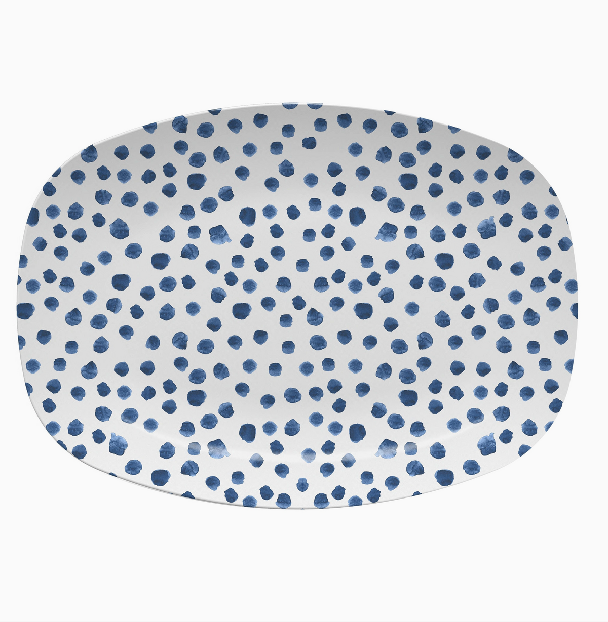 Blue Dotty Platter by Mariposa