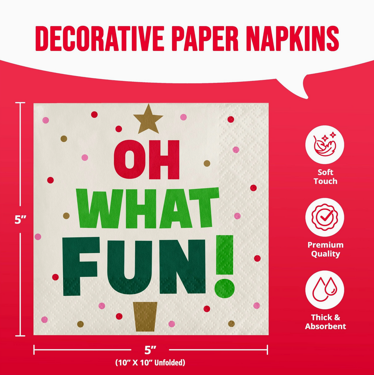 Oh What Fun Beverage Napkins