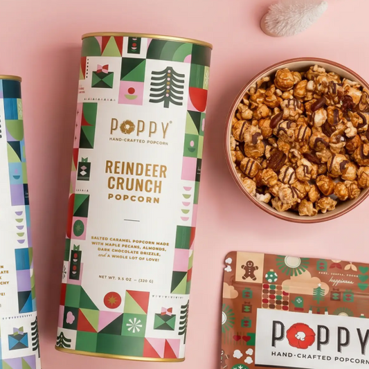 Poppy Handcrafted Popcorn - Holiday Cylinders