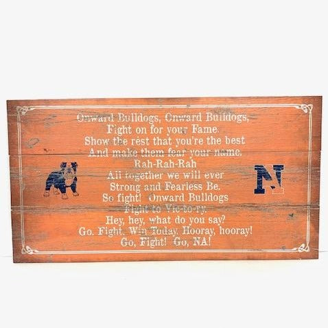 Fight Song Wooden Sign