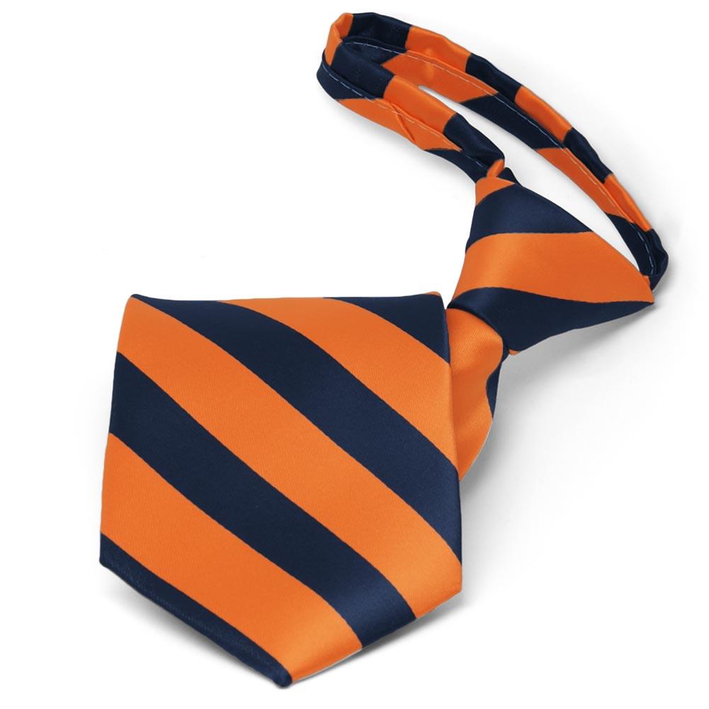 Youth Striped Zipper Tie