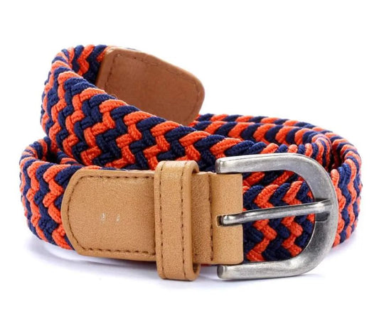 Navy and Orange Youth Stretch Belt